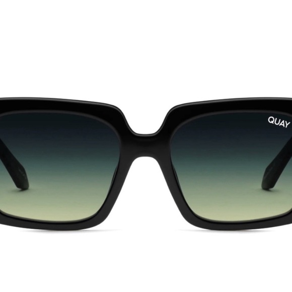 Quay Australia Total Vibe Polarized Sunglasses Black Smoke Green Fade polarized - Picture 4 of 7